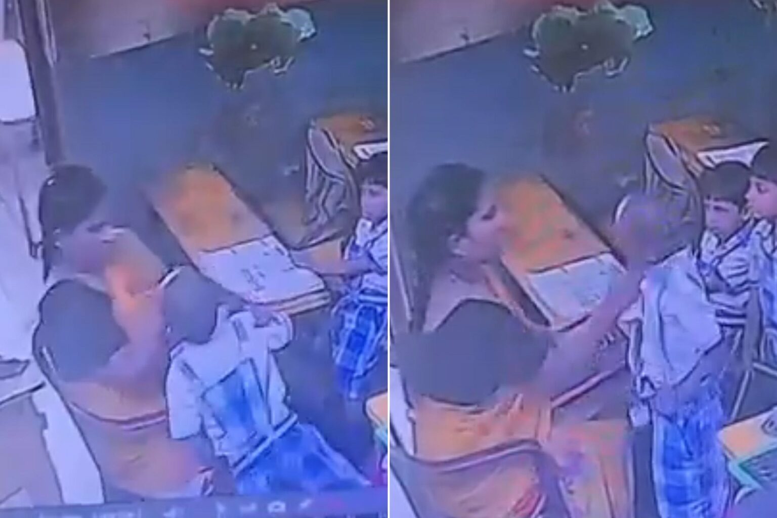صدمة في الهند.. شاهد طفلا يفارق الحياة إثر صفعة معلمته | أخبار صدمة في الهند.. شاهد طفلا يفارق الحياة إثر صفعة معلمته | أخبار